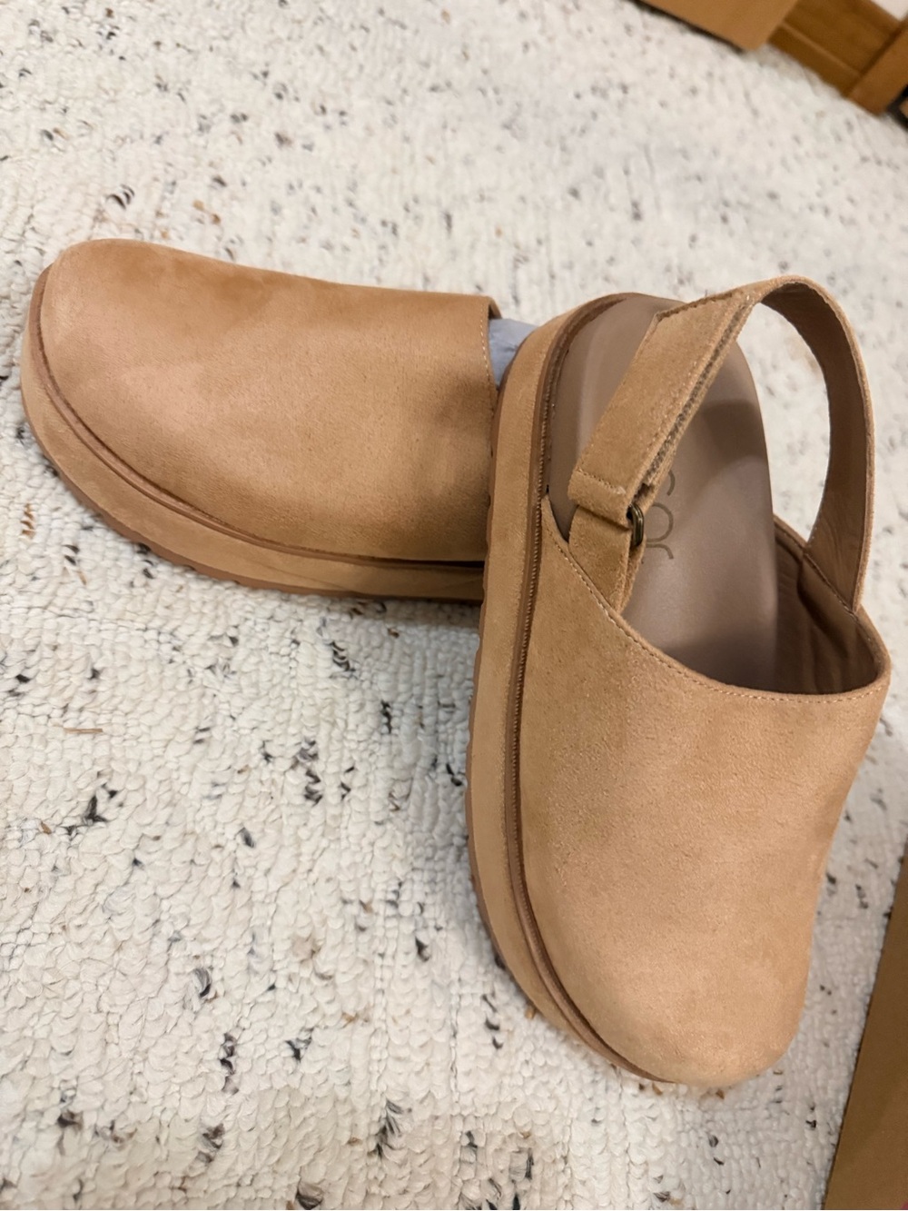 Sugar Tan Suede Slingback Clog Mules